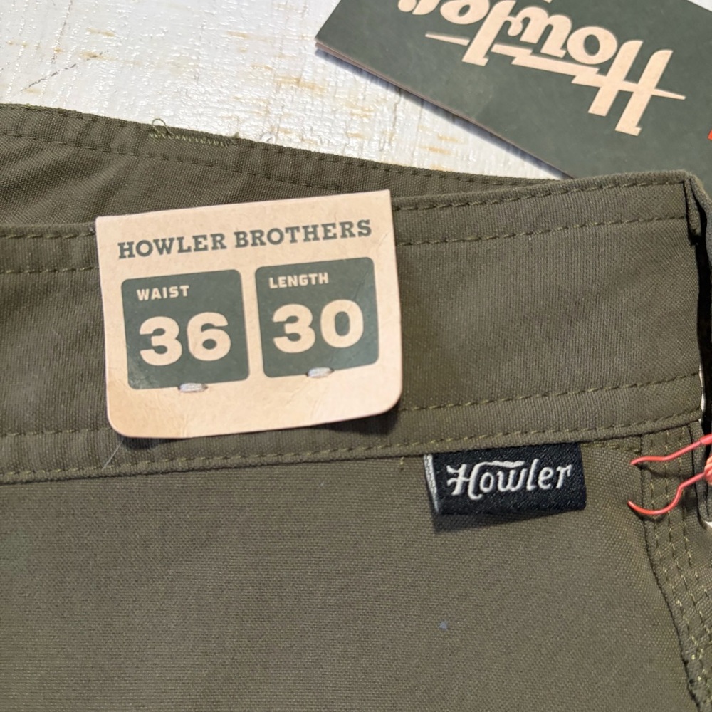 Howler Brothers Olive Green Men's Pants - Picture 4 of 14